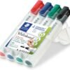 STAEDTLER Lumocolor 351 — popisovače na bielu tabuľu sada štyroch farieb