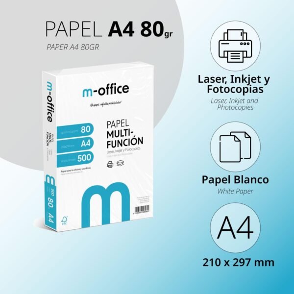 02-377.jpg m-office multifunkčný kancelársky papier A4 80 g balenie 100 listov