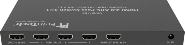 02-43.jpg FeinTech VAX04100 — HDMI 2.0 ARC prepínač 4x1 pre soundbar a tri zdroje