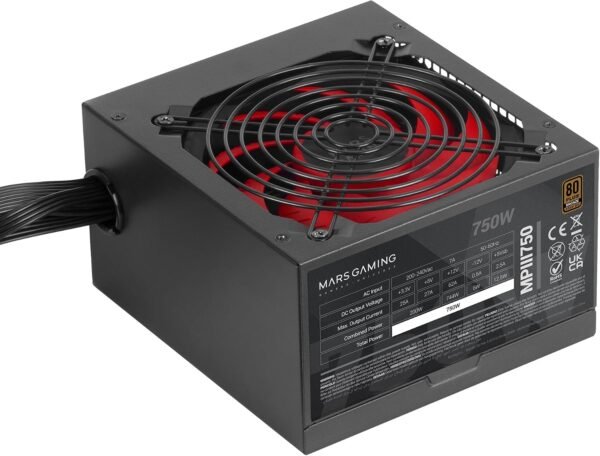Mars Gaming MPIII750 — ATX zdroj 750 W 80 PLUS Bronze s 120 mm ventilátorom