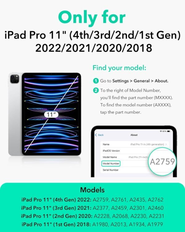 ESR Shift Series — puzdro na iPad Pro 11 palcov s magnetickým stojanom čierne