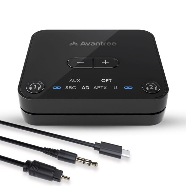 Avantree Audikast Plus — Bluetooth vysielač pre TV s aptX Low Latency