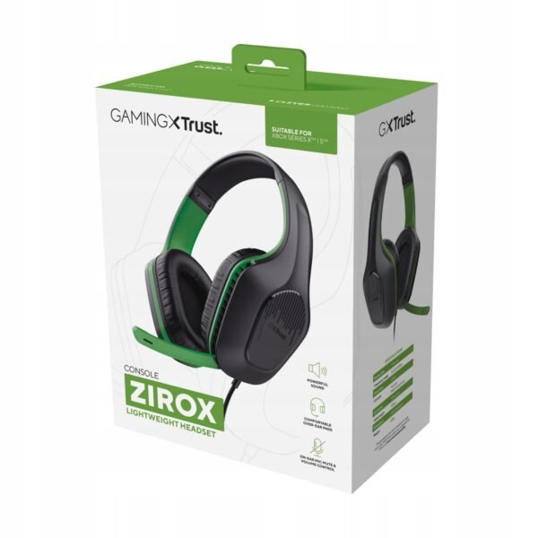 Káblové slúchadlá Trust GXT415X Zirox zelené