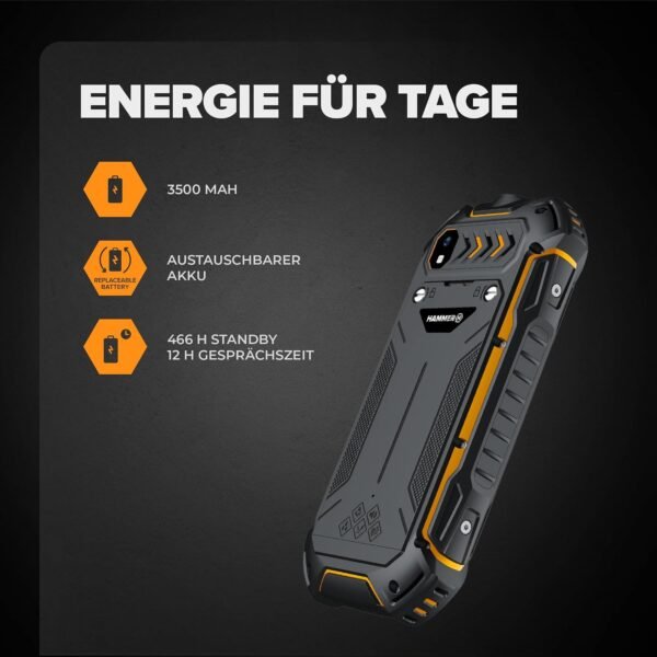 03-185.jpg Hammer Boost 2 LTE — odolný tlačidlový telefón IP68 s batériou 3500 mAh