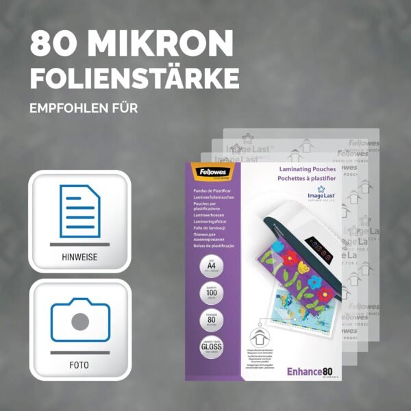 03-216.jpg Fellowes ImageLast — laminovacie fólie A4 80 mikrónov balenie 100 kusov