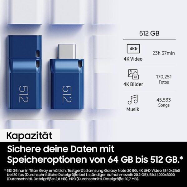 03-42.jpg Samsung USB Type-C 512 GB — USB kľúč USB 3.2 Gen 1 modrý s rýchlosťou 400 MB/s