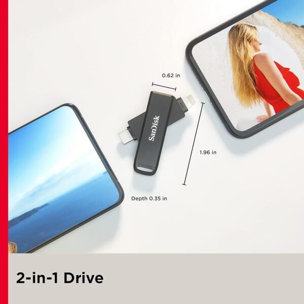 SanDisk iXpand Luxe 128 GB — USB kľúč s USB-C a Lightning pre iPhone