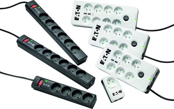 04-114.jpg Eaton Protection Strip 4 FR PS4F prepäťová ochrana so 4 zásuvkami čierna