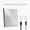 ASUS ZenDrive U9M — externá ultratenká DVD napaľovačka USB-C strieborná