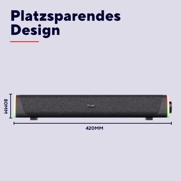 Trust Liro — soundbar k počítaču s výkonom 12 W a farebným LED podsvietením