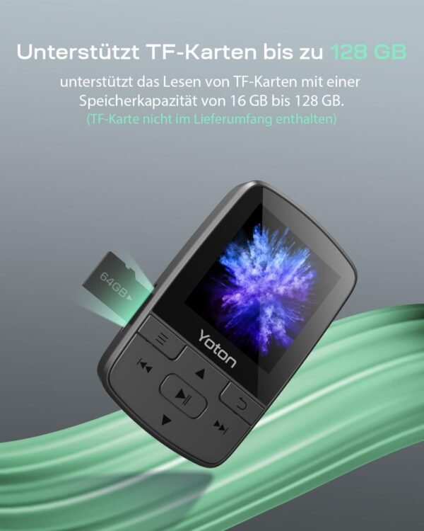 04-66.jpg YOTON MP3 prehrávač 64 GB s Bluetooth 5.2 FM rádiom a športovým klipom