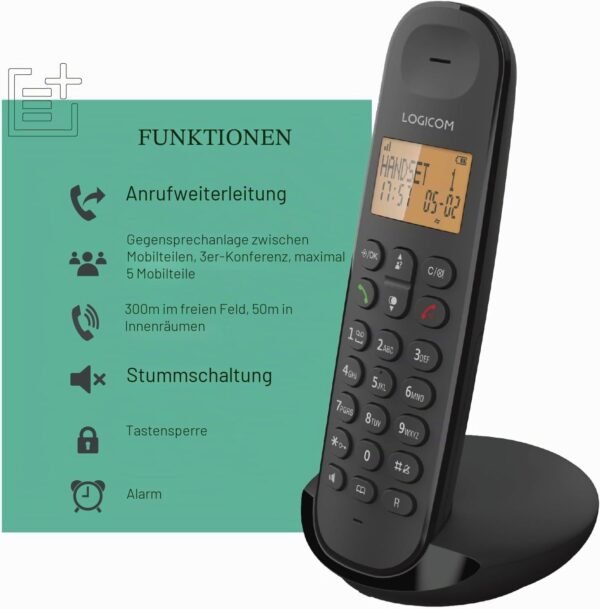 04-73.jpg Logicom ILOA 150 — bezdrôtový DECT telefón s handsfree čierny