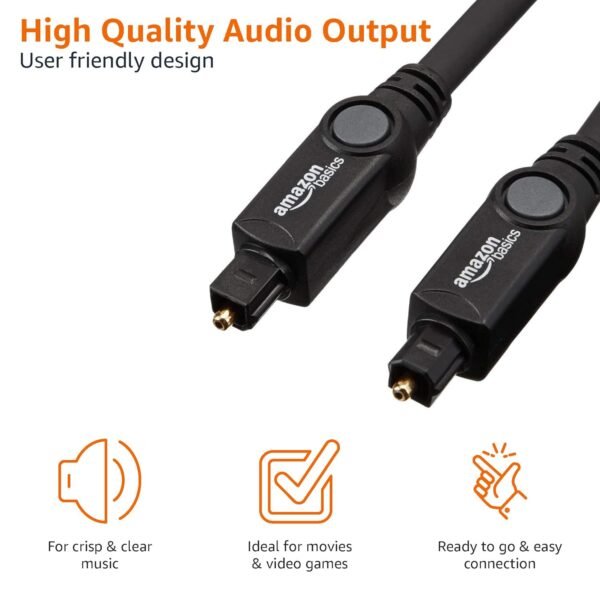 AmazonBasics HL-003143 audio kábel 3 m TOSLINK Čierny