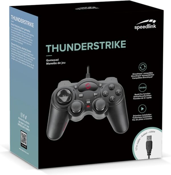 05-93.jpg Speedlink Thunderstrike — káblový USB gamepad pre počítač s turbo funkciou