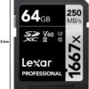 Lexar Professional 1667x 64 GB SDXC UHS-II — čítanie až 250 MB/s V60