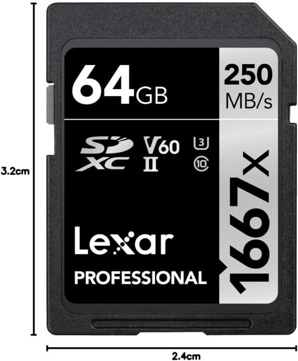 Lexar Professional 1667x 64 GB SDXC UHS-II — čítanie až 250 MB/s V60