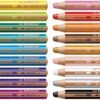 STABILO woody 3 in 1 — sada 10 hrubých pasteliek so strúhadlom