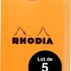 Rhodia — poznámkový blok A4 linajkovaný s okrajom 80 listov oranžový