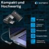 06-85.jpg Sonero — USB-C adaptér so zalomením 90° 40 Gbps 240 W a 8K 60 Hz čierny