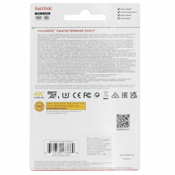 0ade7f7a4c8ba88d798ac4bf1e3a.jpg Pamäťová karta SanDisk Nintendo microSDXC 256 GB 100 / 90 MB/s V30 U3
