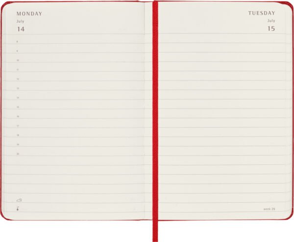 Knižkový diár 2025 A6 Moleskine červený