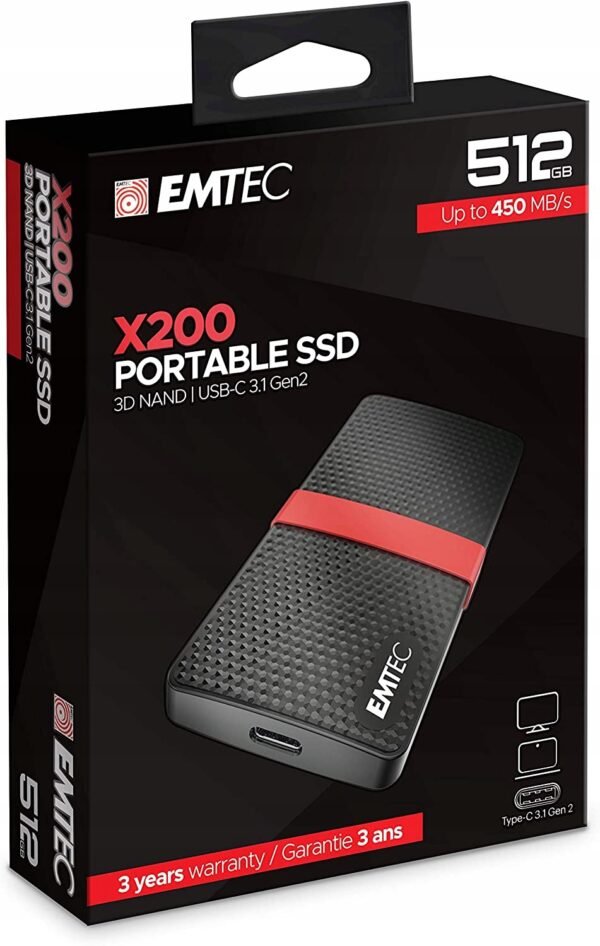 Externý SSD disk Emtec X200 512GB