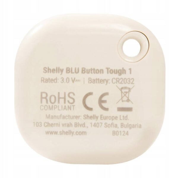 Tlačidlo Shelly BLU Button Tough 1 Bluetooth - Odolný Bluetooth spínač