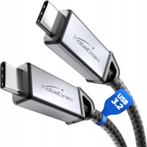 Kábel KabelDirekt USB-C na USB-C 1 m čierny