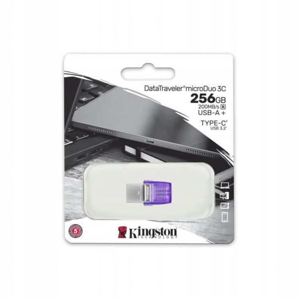 34ac0f9d47f1a883256bb0250afa.jpg USB kľúč Kingston Data Traveler MicroDuo 3C G3 256 GB USB 3.0, 3.1 typ C