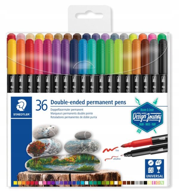 40a6c6fa41428a766af23f308cee.jpg Fixky Staedtler 36 ks Design Journey obojstranné vodoodolné 36 farieb