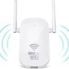 WLAN zosilňovač, WLAN opakovač 1200 Mbit/s, dvojpásmový WiFi zosilňovač 5 GHz a 2,4 GHz, WiFi opakovač so 4 režimami, kompatibilný so všetkými zariadeniami WLAN, podpora 35 zariadení, 4 antény