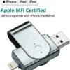USB disk s certifikáciou Apple MFi pre iPhone a iPad, fotostick, 128 GB, USB 3.0, externý pamäťový adaptér, rozšírenie pre iOS, PC, Mac a Windows-PC