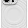 Puzdro CASETiFY Ripple pre iPhone 16 Pro [prémiový silikón s mäkkým povrchom/kompatibilné s MagSafe/ochrana proti pádom z výšky 2 m] – biele