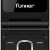 Mobilný telefón Funker C150 Comfort 4G s podporou 4G a VoLTE, s odklápacím krytom, určený pre seniorov, veľké tlačidlá, jednoduché ovládanie, tlačidlo SOS, USB-C, 3 priame pamäťové miesta, 2000 kontaktov, nabíjací stojan, čierna farba