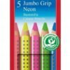 Farbičky Faber-Castell Jumbo Neon 5 ks