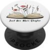 511IyLmGEyL._AC_SL1000_.jpg Just One More Chapter – milovník čítania kníh, otvorená kniha, kvety PopSockets s vymeniteľným PopGripom