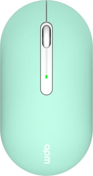 51CEM-O4I9L._AC_SL1500_.jpg Bezdrôtová tichá myš APM, režim Bluetooth alebo prijímač 2,4 GHz, 3 tlačidlá, prenosná, vrátane batérie, kompatibilná s PC, mobilným telefónom, tabletom, Windows, macOS, iPadOS, Android, Chrome, zelená, 571175