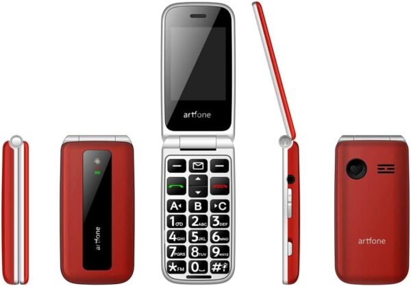51I66bM53XL._AC_.jpg artfone Mobilný telefón pre seniorov bez zmluvy, skladací mobilný telefón s veľkými tlačidlami, 2G GSM mobilný telefón pre seniorov s farebným displejom 2,4", dual SIM, tlačidlo SOS pre núdzové volania