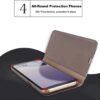 51KXZs1F9NL._AC_SL1054_.jpg Puzdro NEINEI pre Samsung Galaxy A54 5G, luxusné puzdro s zrkadlom a funkciou stojana, priehľadné puzdro z PC/PU odolné proti nárazom, ochranné puzdro, Smart Clear View Case Cover, čierne