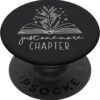 Už len jedna kapitola: Floral Book Lover Reading Design PopSockets s vymeniteľným PopGripom
