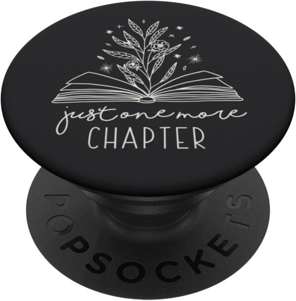 Už len jedna kapitola: Floral Book Lover Reading Design PopSockets s vymeniteľným PopGripom