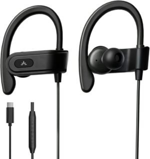 51MgyJgaYgL._AC_SL1024_.jpg Avantree C171 – USB-C kábel, slúchadlá do uší a mikrofón na šport a beh s náušnými slúchadlami a ovládaním hlasitosti na kábli, kompatibilné s Galaxy, Androidom a ďalšími smartfónmi s konektorom typu C