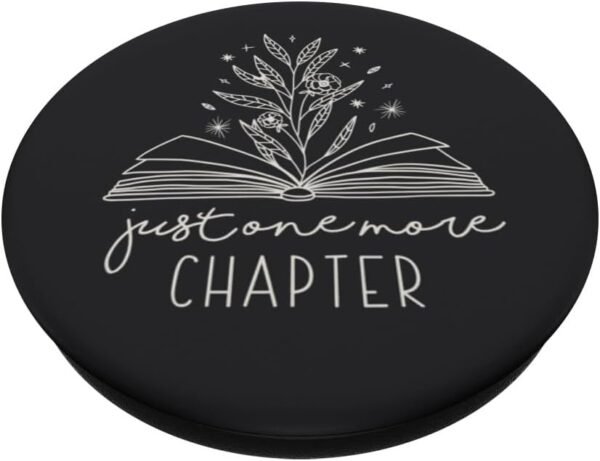 Už len jedna kapitola: Floral Book Lover Reading Design PopSockets s vymeniteľným PopGripom