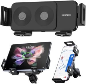 51TZKR27nnL._AC_.jpg Držiak na mobilný telefón do auta pre Galaxy Z Fold/Flip s funkciou nabíjania, podporuje rýchle nabíjanie Qi 15 W s automatickým otočením o 90°, kompatibilný s modelmi Samsung Galaxy Z Fold/Z Flip 7/6/5/4/3/2, S25/S24