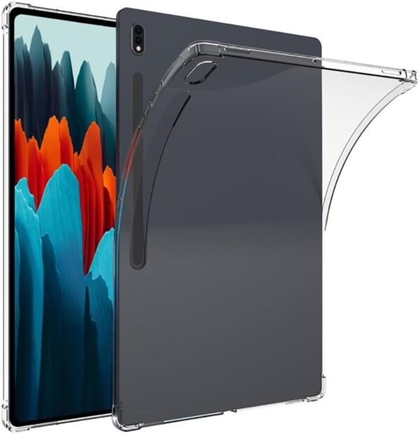 51WNguBROVL._AC_SL1000_.jpg Puzdro pre Samsung Galaxy Tab S8+/Galaxy Tab S8 Plus/Tab S7 Plus/Tab S7 FE, ochranné puzdro, ľahké ochranné puzdro s pružným TPU krytom, priehľadná zadná strana, puzdro odolné proti nárazom