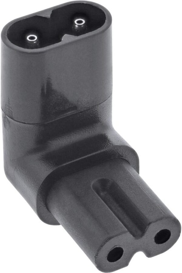 51kQK1gxpvL._AC_SL1000_.jpg InLine® Sieťový adaptér IEC 60320 C8 / C7, horný / dolný uhol, 2-pólový