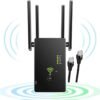 51krMuO8JLL._AC_SL1368_.jpg WLAN repeater AC1200, zosilňovač Wi-Fi, 5 GHz / 867 Mbit/s, 2,4 GHz / 300 Mbit/s, WiFi repeater s režimom AP/repeater/router, 4 antény, WiFi extender kompatibilný so všetkými zariadeniami WLAN