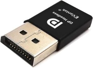 EVanlak DisplayPort Headless Ghost – emulátor obrazovky pre PC, 4K DP, slepá zástrčka (podporuje režim bez obrazu 1080p pri 60 Hz – 3840x2160 pri 60 Hz)