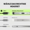 51laIlHNj-L._AC_SL1024_.jpg Avantree C171 – USB-C kábel, slúchadlá do uší a mikrofón na šport a beh s náušnými slúchadlami a ovládaním hlasitosti na kábli, kompatibilné s Galaxy, Androidom a ďalšími smartfónmi s konektorom typu C