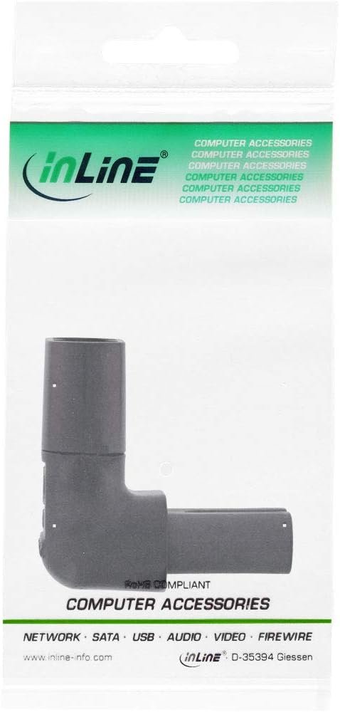 51xu8mfrGdL._AC_SL1000_.jpg InLine® Sieťový adaptér IEC 60320 C8 / C7, horný / dolný uhol, 2-pólový
